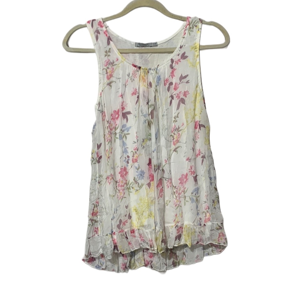 Tendenze Silk Floral Flowy Tank Top